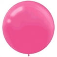 thumbnail image 1 of round latex balloons | bright pink | pack of 4 | party decor, 1 of 2