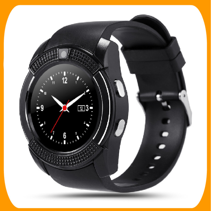 round screen V8 smart watch SIM call phone card Bluetooth music touch