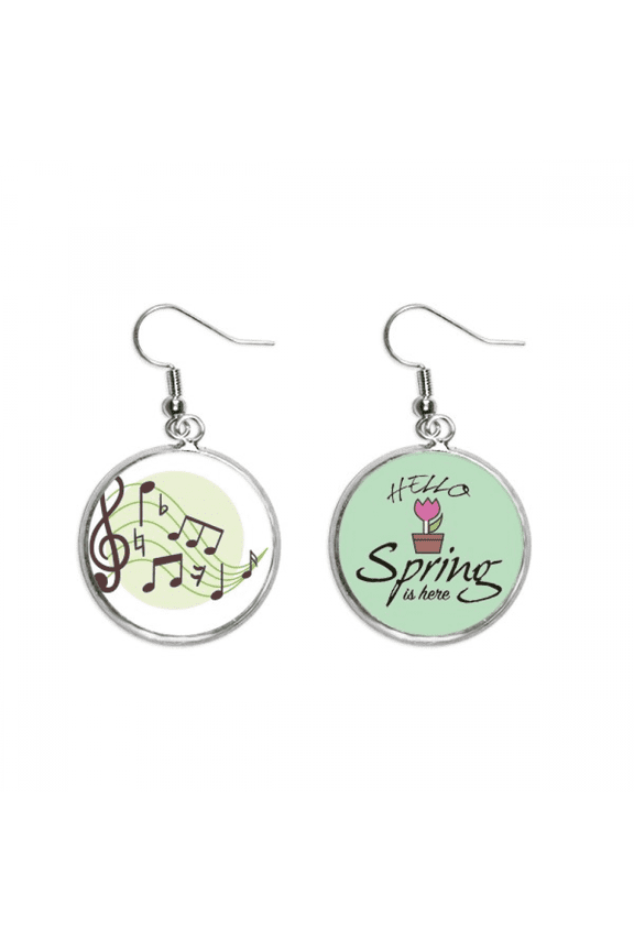 round-shaped flappg music notes decoration dangle season sp earring jewelry