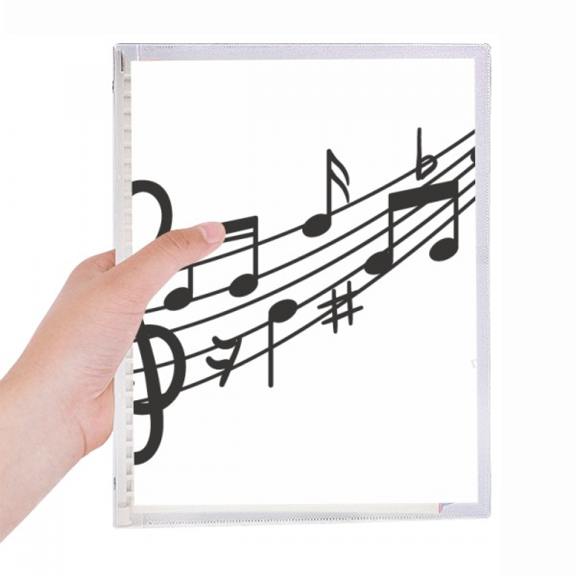 round-shaped flappg music notes notebook loose diary refillable journal statiry