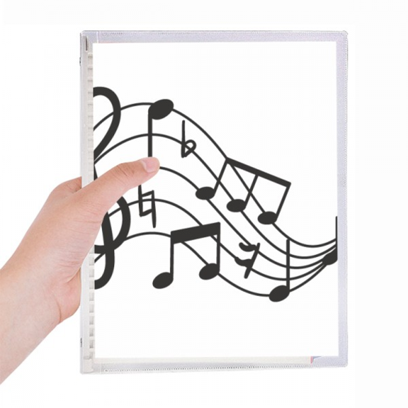 round-shaped flappg music notes notebook loose diary refillable journal statiry