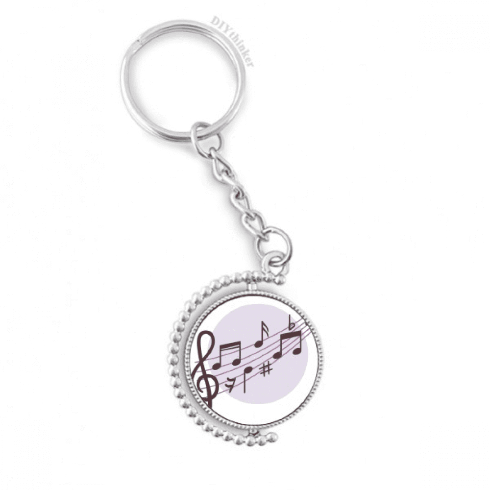 round-shaped flappg music notes rotatable keyholder disc accessories ...