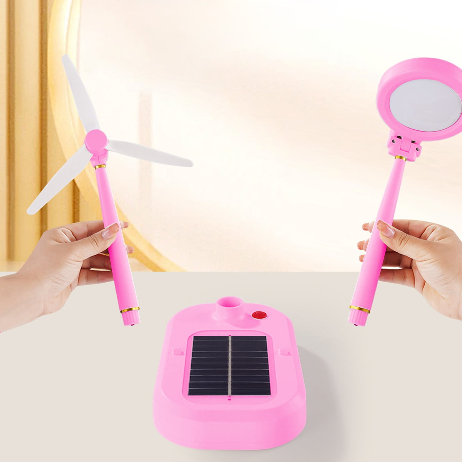 rourlinge Solar Rechargeable Desk Lamp Fan Led Study Students Children Bedroom Desk Reading Bedside Lamps Usb Charging fan for bedroom quiet portable air conditioners portable fan for travel