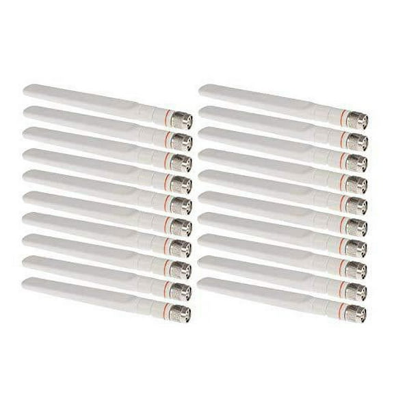 routerswholesale 2.4ghz / 5ghz dual-band (rp-tnc) antenna compatible/replacement for cisco aironet air-ant2524dw-r= (white) 20pack