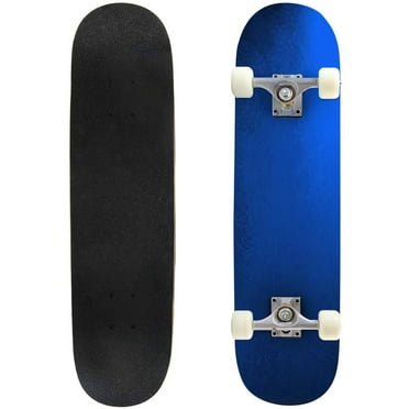 royal blue background black border cool blue color background book Outdoor Skateboard Longboards 31"x8" Pro Complete Skate Board Cruiser