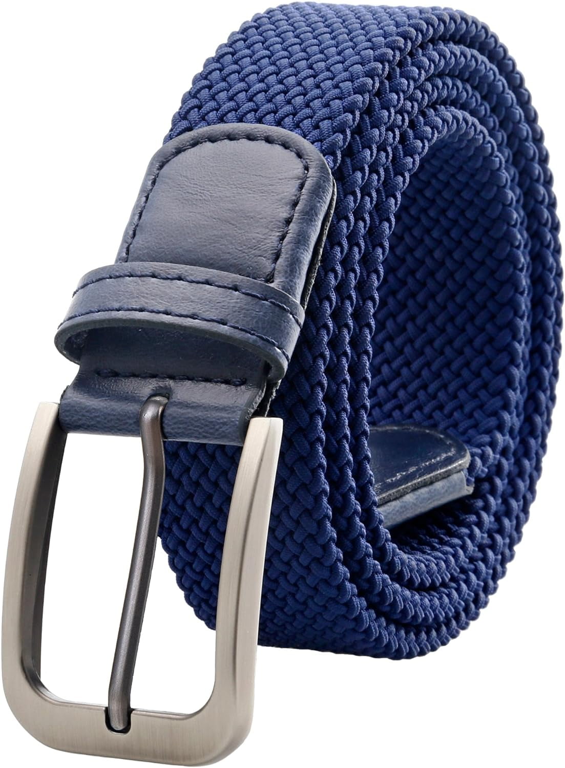 rt Belt for Men Braided Stretch Belt/No Holes Elastic Fabric Woven