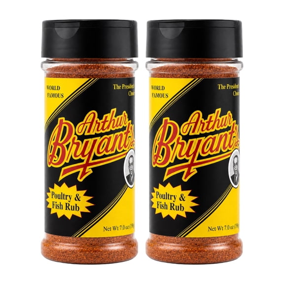 rthur Bryants Poultry & Fish Rub, 6 oz, 2 Pack  Kansas City BBQ Dry Rub Seasoning for Chicken, Turkey, Fish, Seafood, Grilling & Smoking