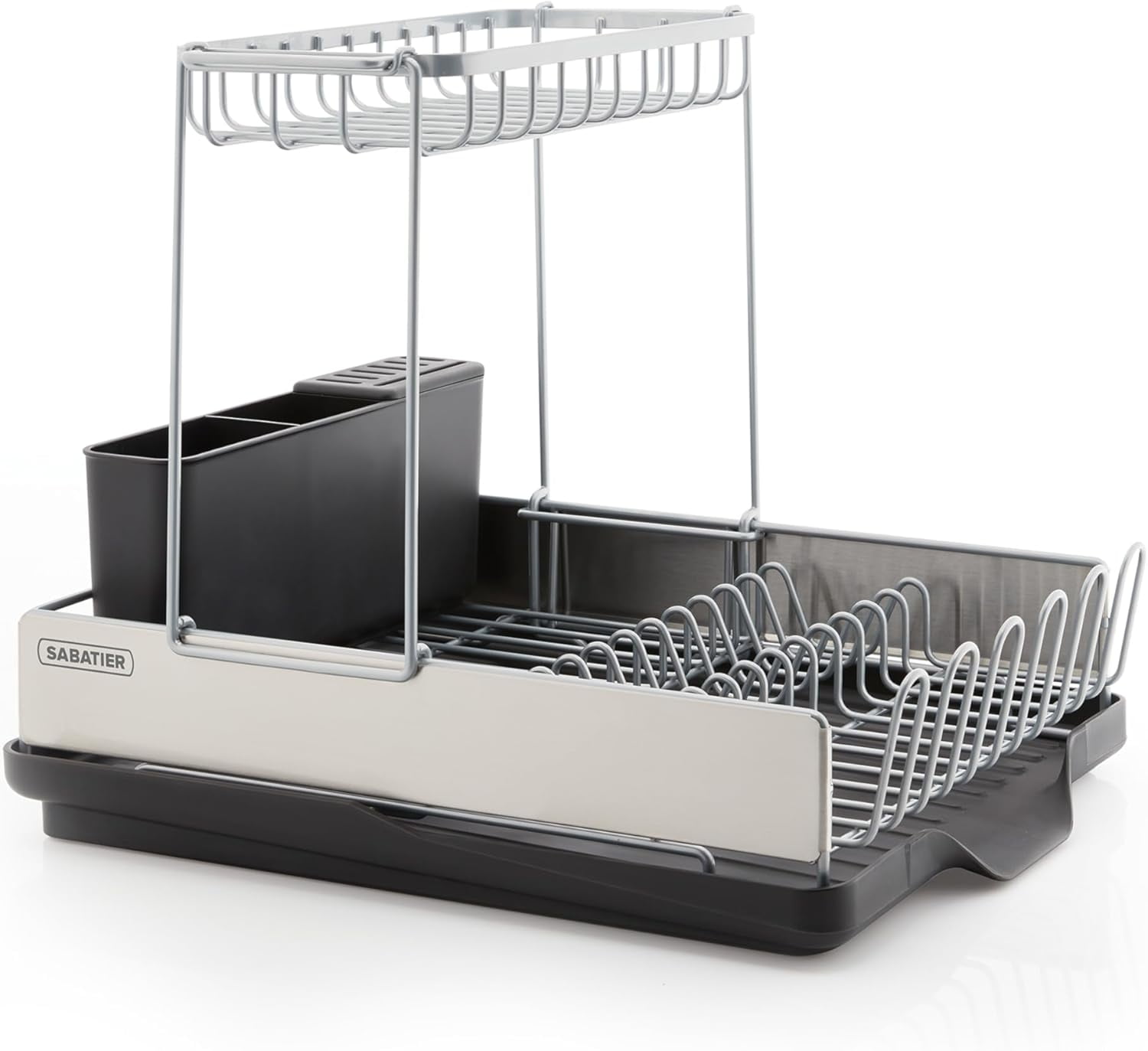 hujikou Dish Drying Rack with Second Tier Rust Resistant Wires and ...