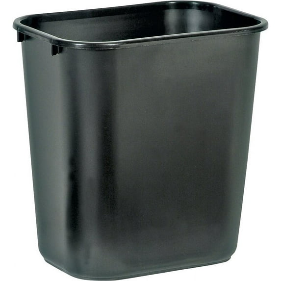 Rubbermaid FG295600BLA Waste Basket, 28 qt Capacity, 15 in H, Resin, Black