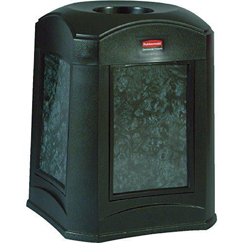 Black 35-Gallon Plastic Commercial Waste Receptacle