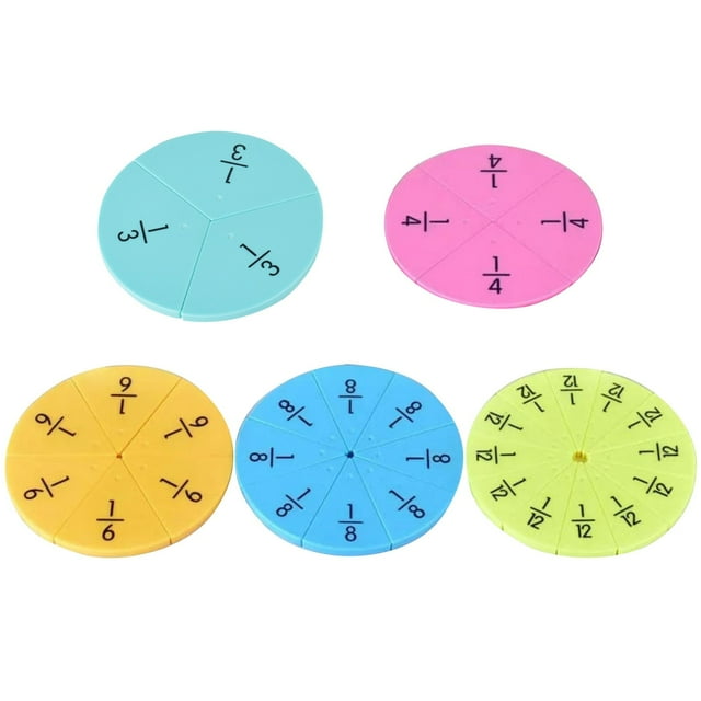 ruchs Fractions Learning Set 5 Colorful Fraction Discs For Kids