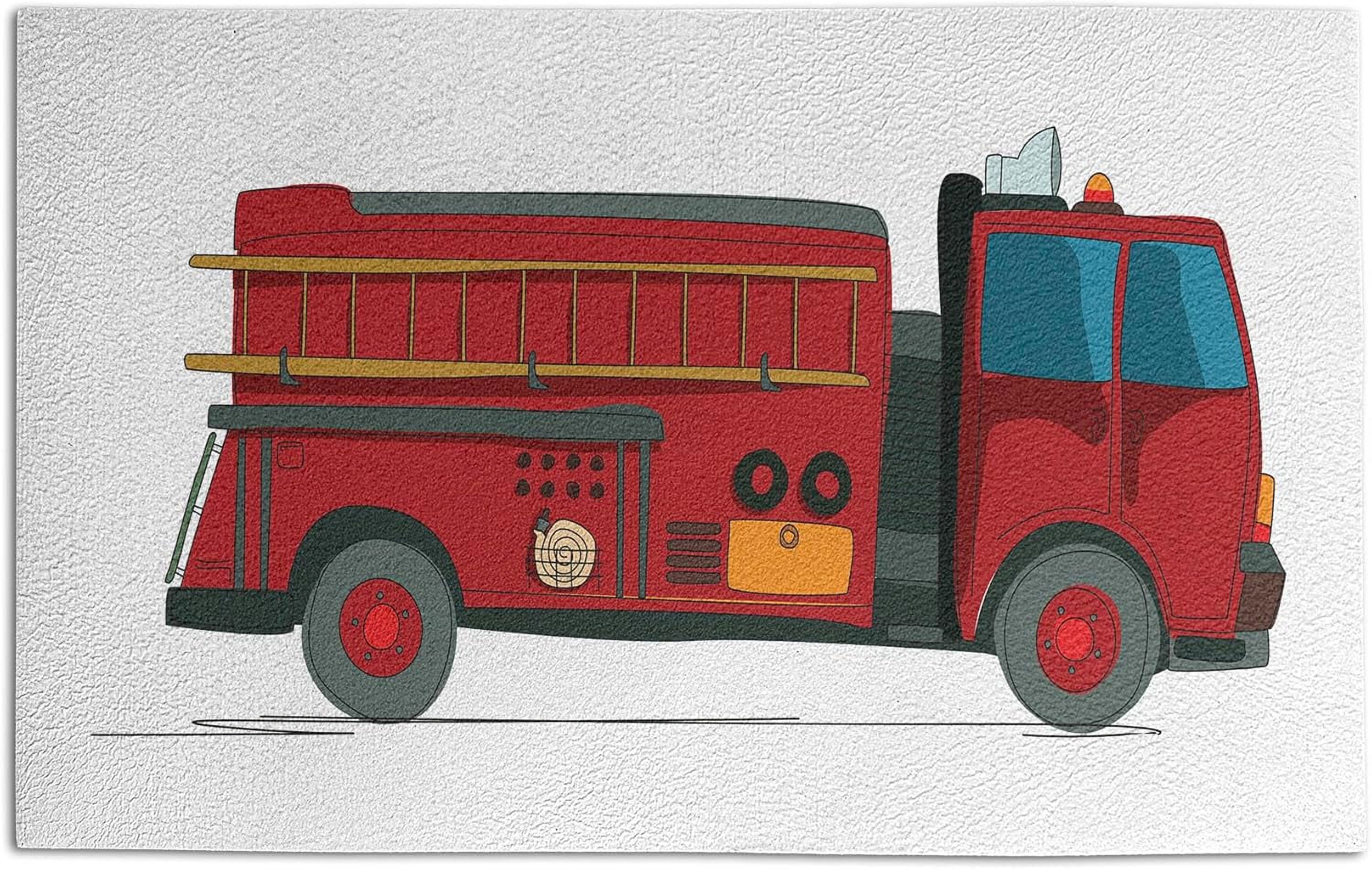 ruck Doorma, Caroon Skech Service Vehicle wih a Ladder on he Side