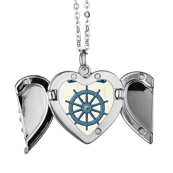 rudder exploration military ocean army angel wings necklpendant fashion