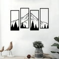 thumbnail image 1 of ESTART 4 PCS Metal Mountain and Forest Wall Art, Minimalist Line Design Nature Decor for Living Room, Bedroom,  Office (47"L x 26"W), 1 of 9