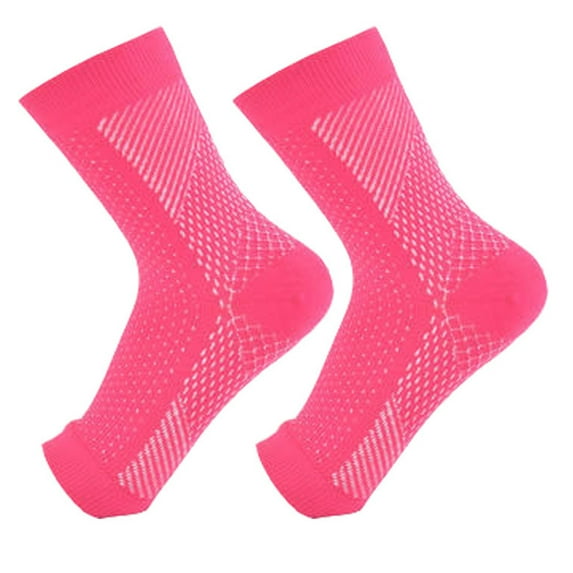 ruhuadgb 1 Pair Compression Socks Breathable Super Soft Sweat Absorption Fitness Cycling Running Toeless Socks