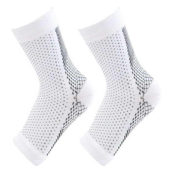 ruhuadgb 1 Pair Compression Socks Breathable Super Soft Sweat Absorption Fitness Cycling Running Toeless Socks