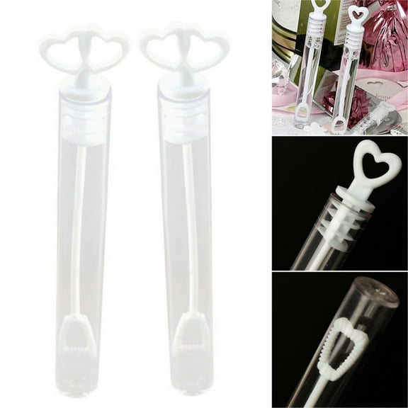 ruhuadgb 12Pcs Empty Soap Bubble Bottles Tube Blowing Love Bubbles Wedding Party Decor