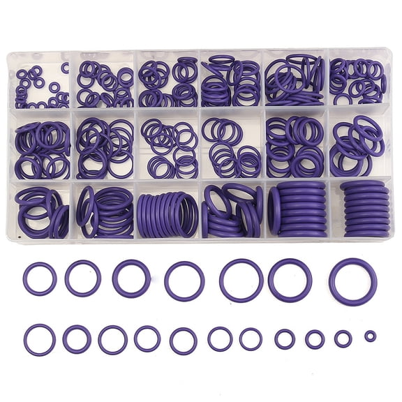 ruhuadgb 270Pcs 18 Sizes Car Air Conditioning R22/R134a O-Ring Seal Rubber Washer Set
