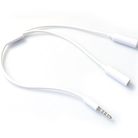 ruhuadgb 3.5mm Audio Music Splitter Cable Earphone Headphone Adapter 1 Male to 2 Female