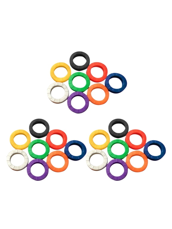 32Pcs Plastic Key Covers Tags Soft Rubber Key Identifiers Standard Flat Organization House Key Colorful Key Toppers
