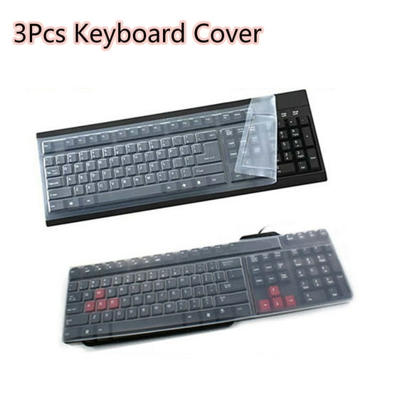 ruhuadgb 3Pcs Sheet Keyboard Protector Transparent 108 Keys Antifouling Desktop Computer Keyboard Film for Home