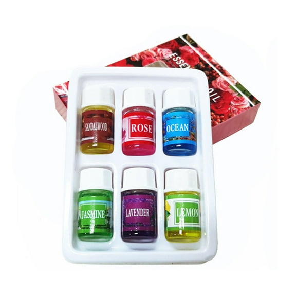 ruhuadgb 6Pcs/12Pcs 3ml Water Soluble Fragrance Oil Persistent Plant Extract Body Aromatherapy Lamp Relieve Stress Supplies for Diffuser