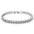 thumbnail image 1 of ruhuadgb Bracelets,phoe Chain Cubic Elegant Woman Zircon Bangle for Daily Wear Silver, 1 of 8