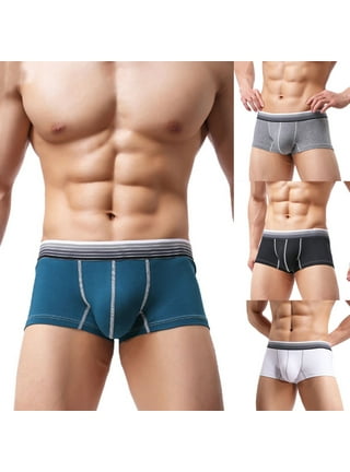 Men Adjustable Underwear Briefs Wet Look Faux Leather Convex U Pouch  Underpants
