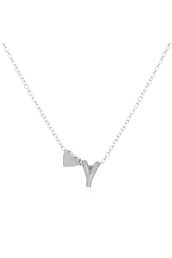 Couple Necklace Letter Shape Unisex Alloy Stainless Men Pendant for Gift
