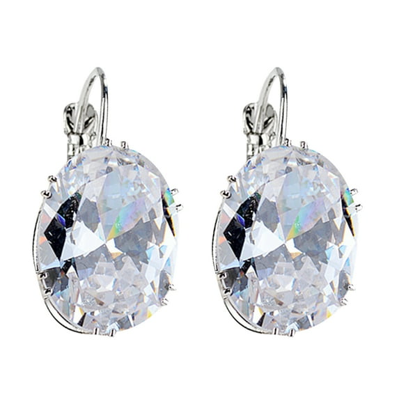 ruhuadgb Earrings,phoe Women Fashion Cubic Zirconia Party Jewelry Gift White