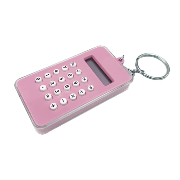 ruhuadgb Electronic Calculator with Keyring Labyrinth Design ABS Easy Carry Digital Display Small Calculator for Kids