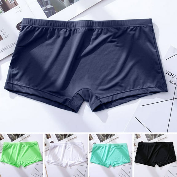 ruhuadgb Men Boxers Breathable Elastic Solid Color Low Waist Ultra-thin Anti-septic Moisture Wicking Intimate Men Underpants Inner Wear Clothes