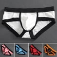thumbnail image 1 of ruhuadgb Men Briefs Butt Lifting Big Pouch Low Rise Elastic Close Fit Underwear Sexy Contrast Color Sweat Absorption Underpants Panties Men Clothing, 1 of 7