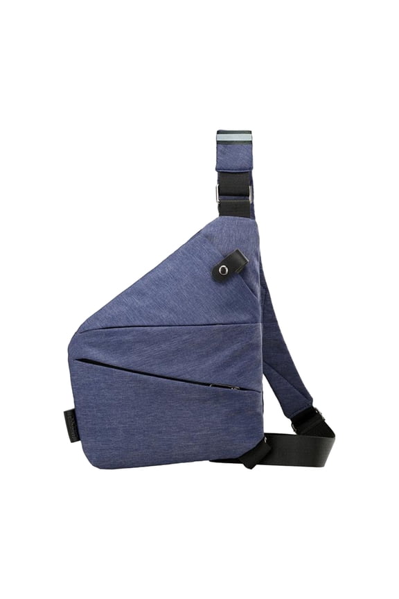 Men Shoulder Bag Adjustable Strap Portable Lightweight Large Capacity Smooth Surface Hidded Zipper Closure Tear-resistant Anti-theft Chest Bag