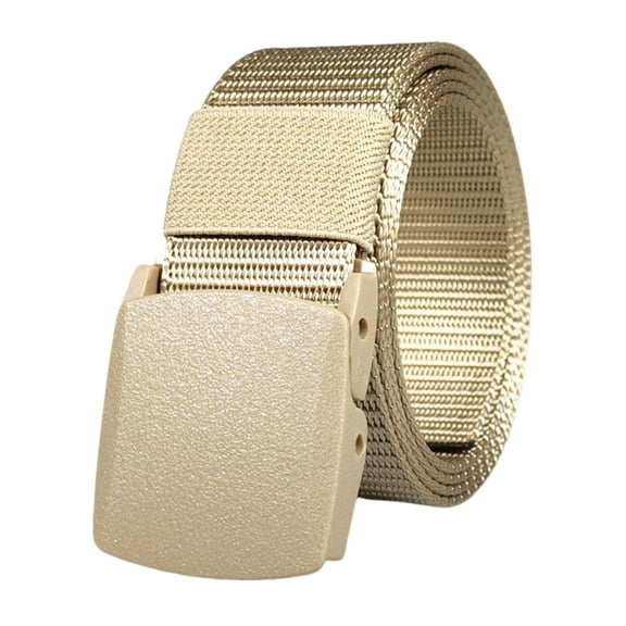 ruhuadgb Metal-free Nylon Belt Men Weaving Strap Holeless Adjustable Design Waistband Hiking Running Firefighter Belt Costume Accessories