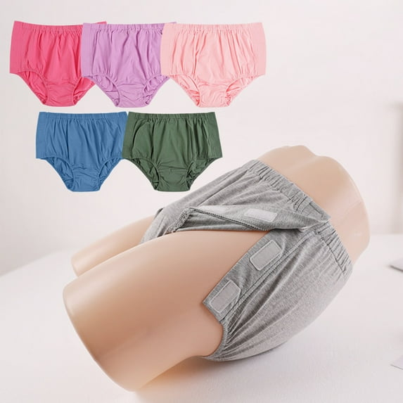 ruhuadgb Mid-Rise Elastic Waist Lightweight Nursing Briefs Fasten Tape Patients Elderly Briefs for Inconvenient Mobility