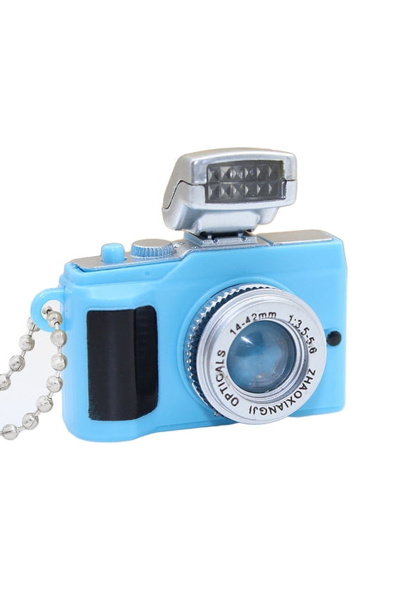 Mini Camera LED Keychain Key Ring Toy with Flashlight Sound Bag Phone Pendant