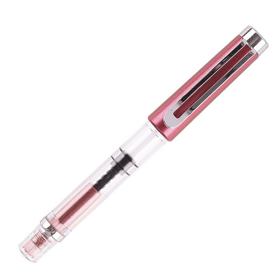ruhuadgb Pen,Titanium Fountain Pen High Ink Capacity Vacuum Filling Stainless Steel Fine Nib Smooth Writing Pen for Daily Writing