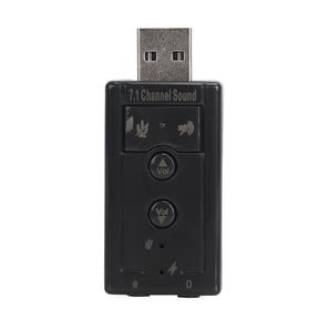ruhuadgb Sound Card Professional MIC Recording Function Audio Transfer Plug Play Analog 7.1 Channel USB External Sound Card for Home
