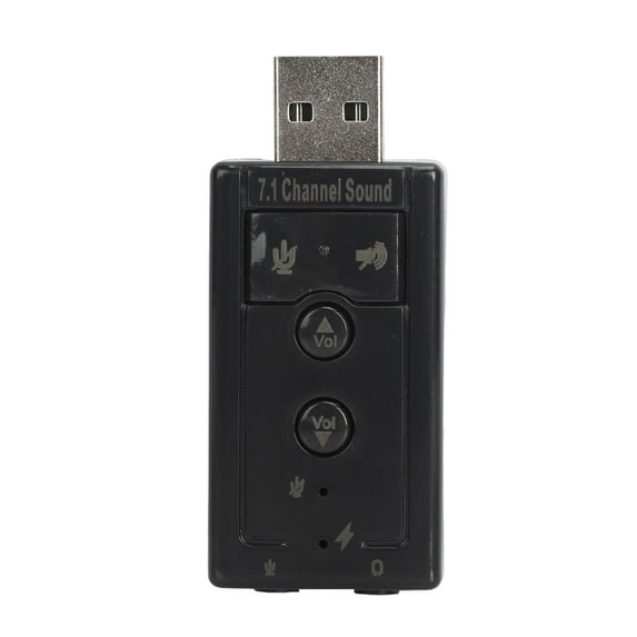ruhuadgb Sound Card Professional MIC Recording Function Audio Transfer Plug Play Analog 7.1 Channel USB External Sound Card for Home