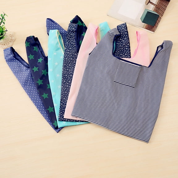 ruhuadgb Star Print Waterproof Shopping Bag Oxford Cloth Folding Reusable Shopping Bag Storage Supplies