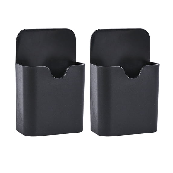 ruhuadgb Storage Box,phoe 1 Pair Refrigerator Magnetic Pencil Storage Organizer Black