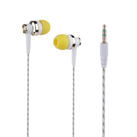 ruhuadgb Stylish Braided Line Stereo Music In-ear Headset Earphone without Mic Headphone