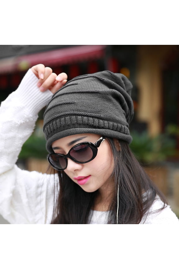 Women Men Winter Warm Baggy Beanie Knit Crochet Ski Cap Oversized Slouch Hat