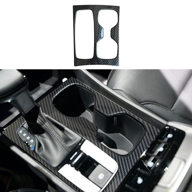 ruihe Carbon Fiber Pattern Car Gear Shift Knob Console Panel Trims