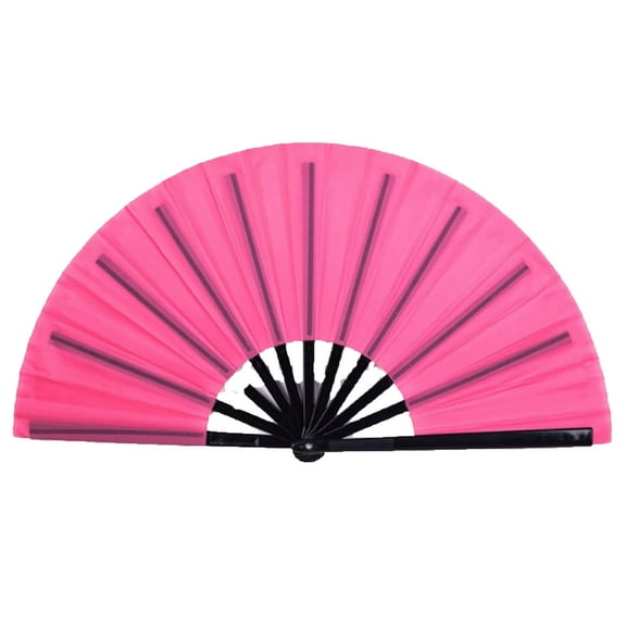 ruiheuyx Boots On The Ground Fan, Trail Ride Hand Pop Fans, 2025 New Hand Fan Foldable Line Dance Fans, Portable Large Handheld Fan Dance Accessories for Outdoor Events Dance Enthusiasts (Hot Pink)