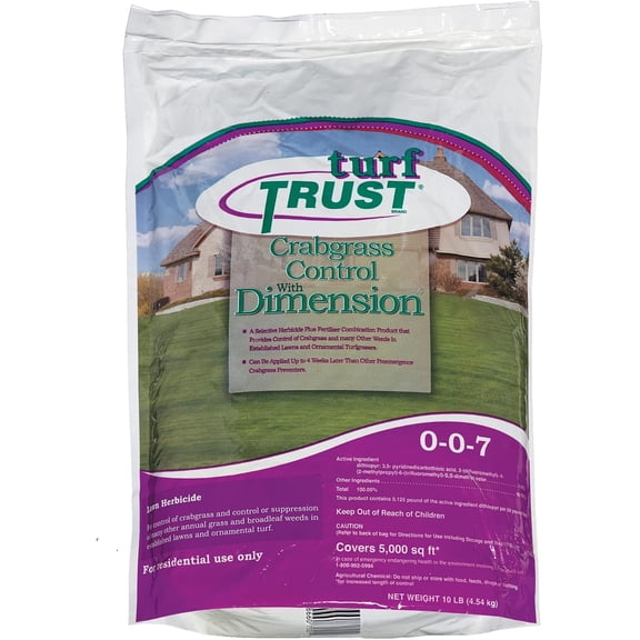 ruke Crabgrass Control with Dimension 0-0-7, 5M, 10 Pound Bag