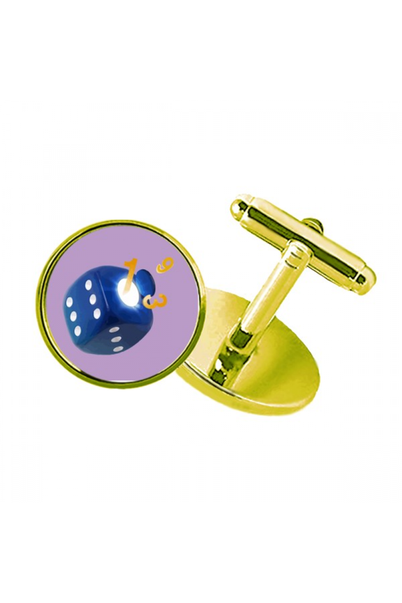 rules dice mahjong art deco fashion studded business metal cufflinks en