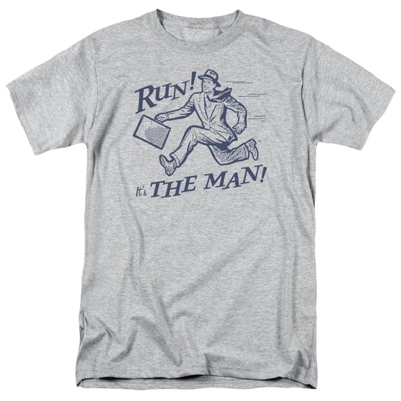 run it's the man funny joke adult t-shirt