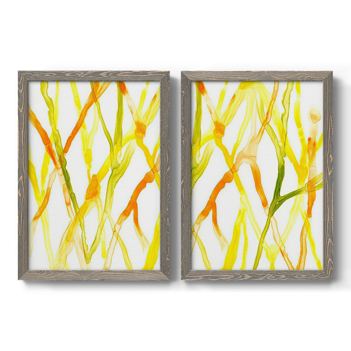 Runnel III - Premium Framed Canvas 2 Piece Set - Ready to Hang